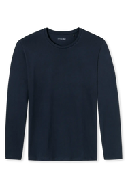 Schiesser Schiesser heren pyjama shirt lange mouw - Donkerblauw