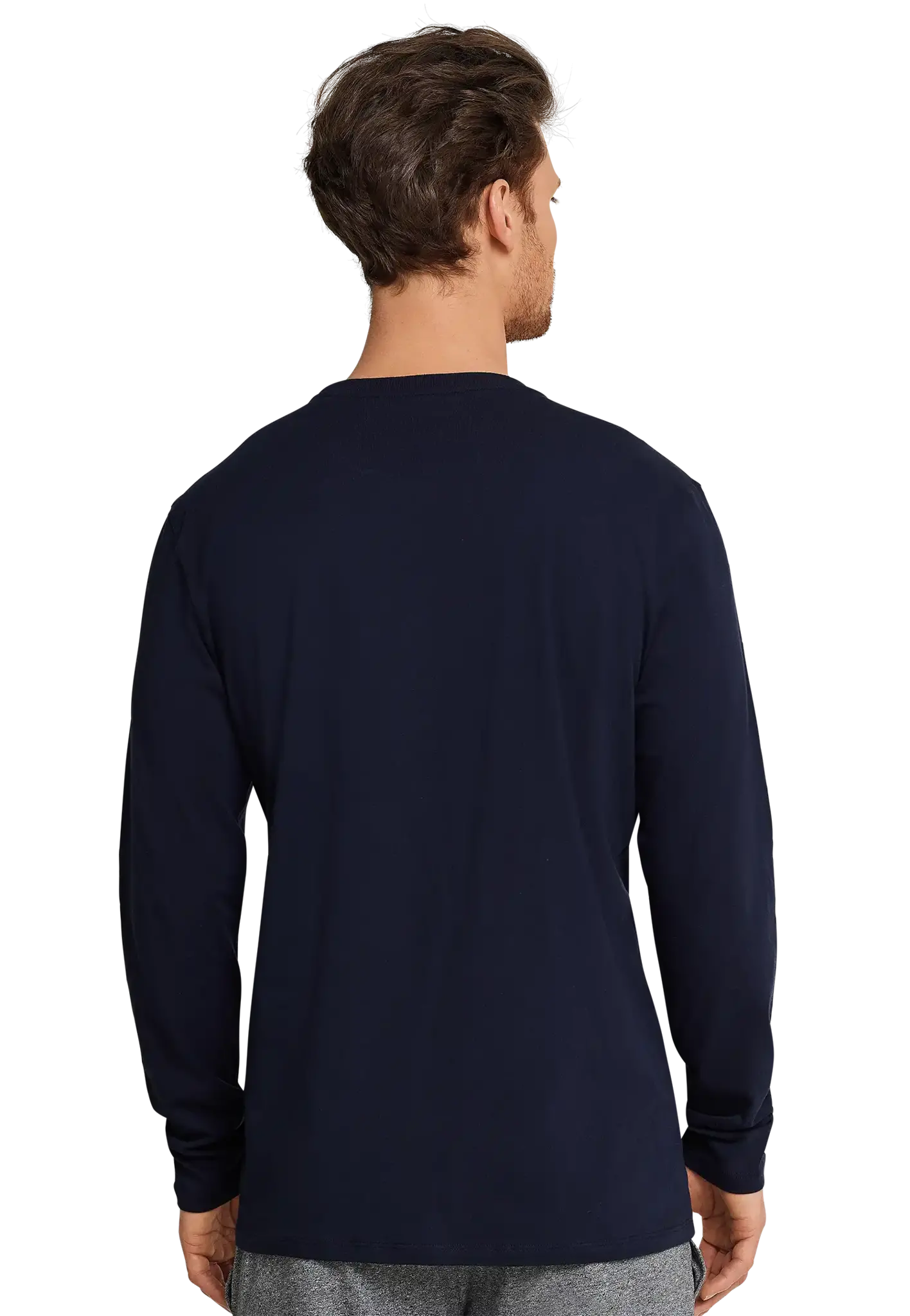 Schiesser Schiesser heren pyjama shirt lange mouw - Donkerblauw