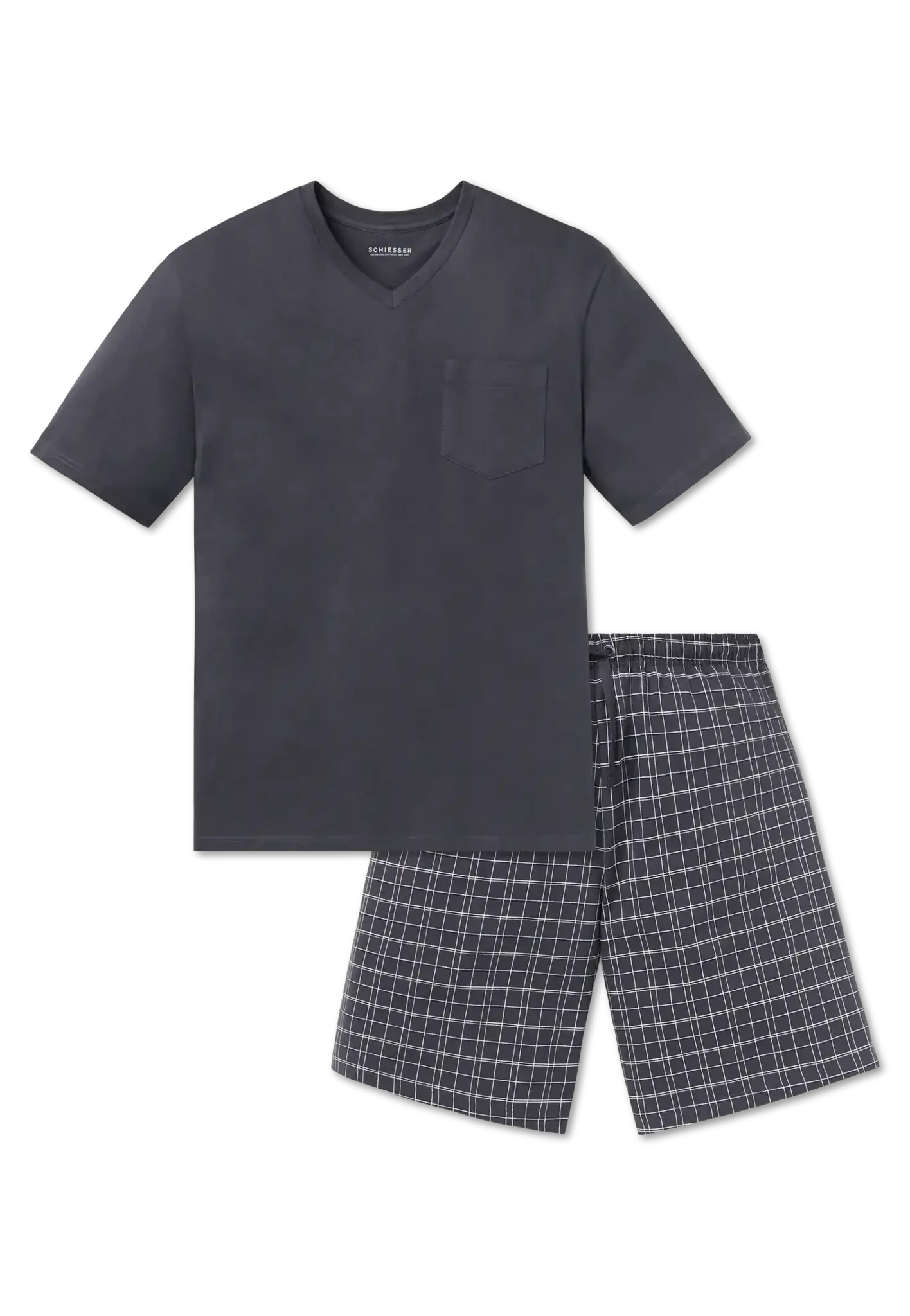 Schiesser Schiesser heren shortama - Ebony Grey