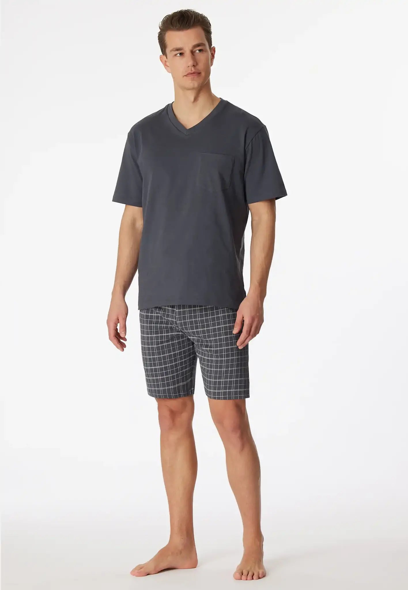 Schiesser Schiesser heren shortama - Ebony Grey