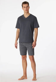 Schiesser Schiesser heren shortama - Ebony Grey