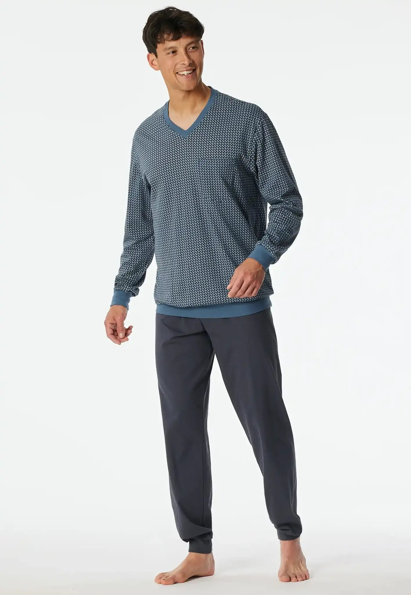 Schiesser Schiesser pyjama heren lang 100% katoen - Comfort - 181162