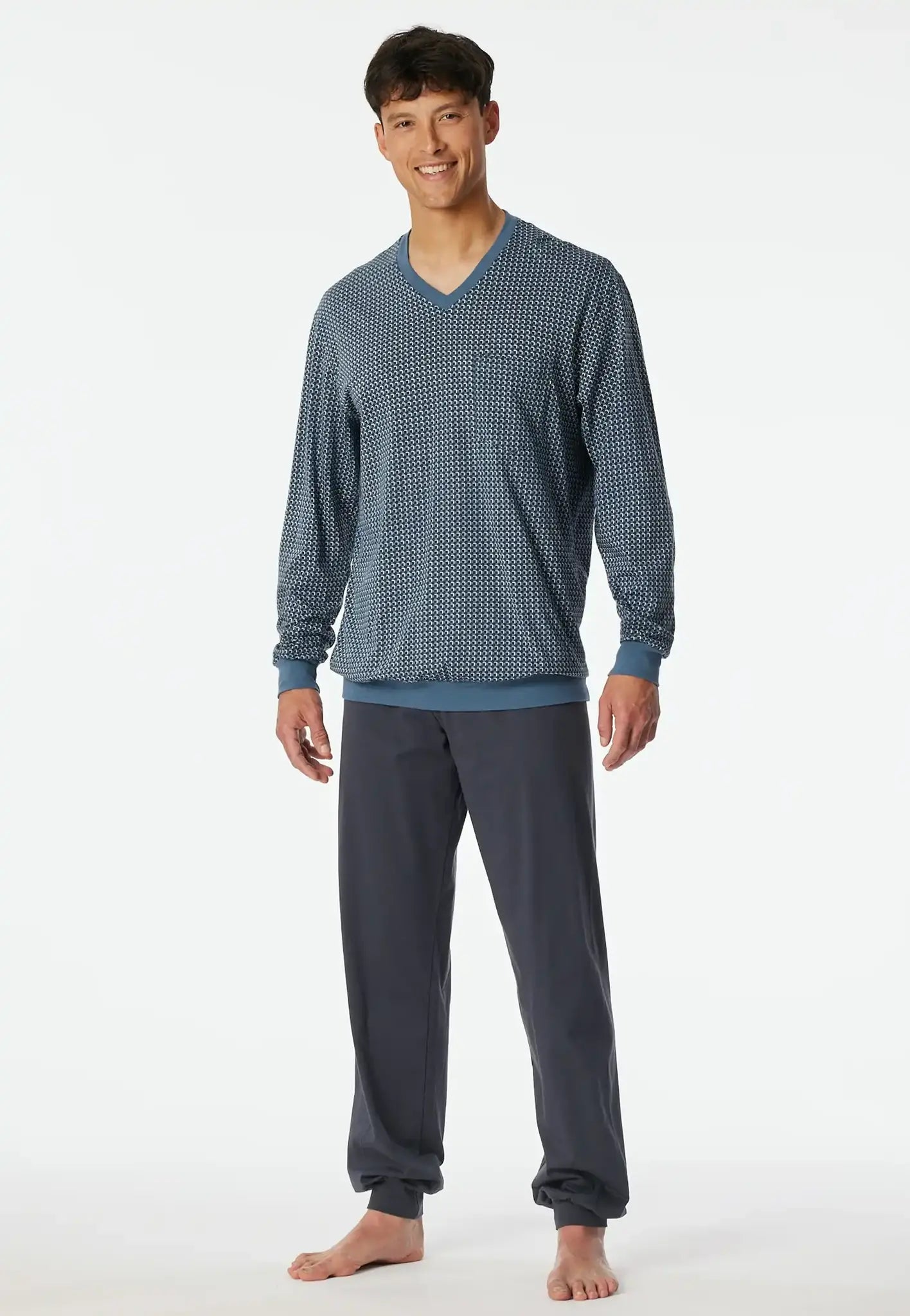 Schiesser Schiesser pyjama heren lang 100% katoen - Comfort - 181162