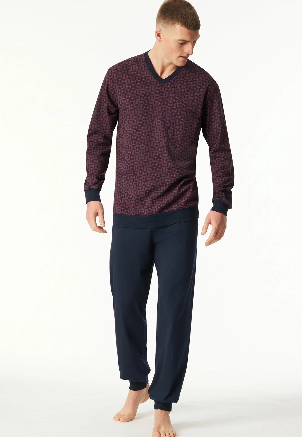 Schiesser Schiesser pyjama heren lang 100% katoen - Comfort - 181162