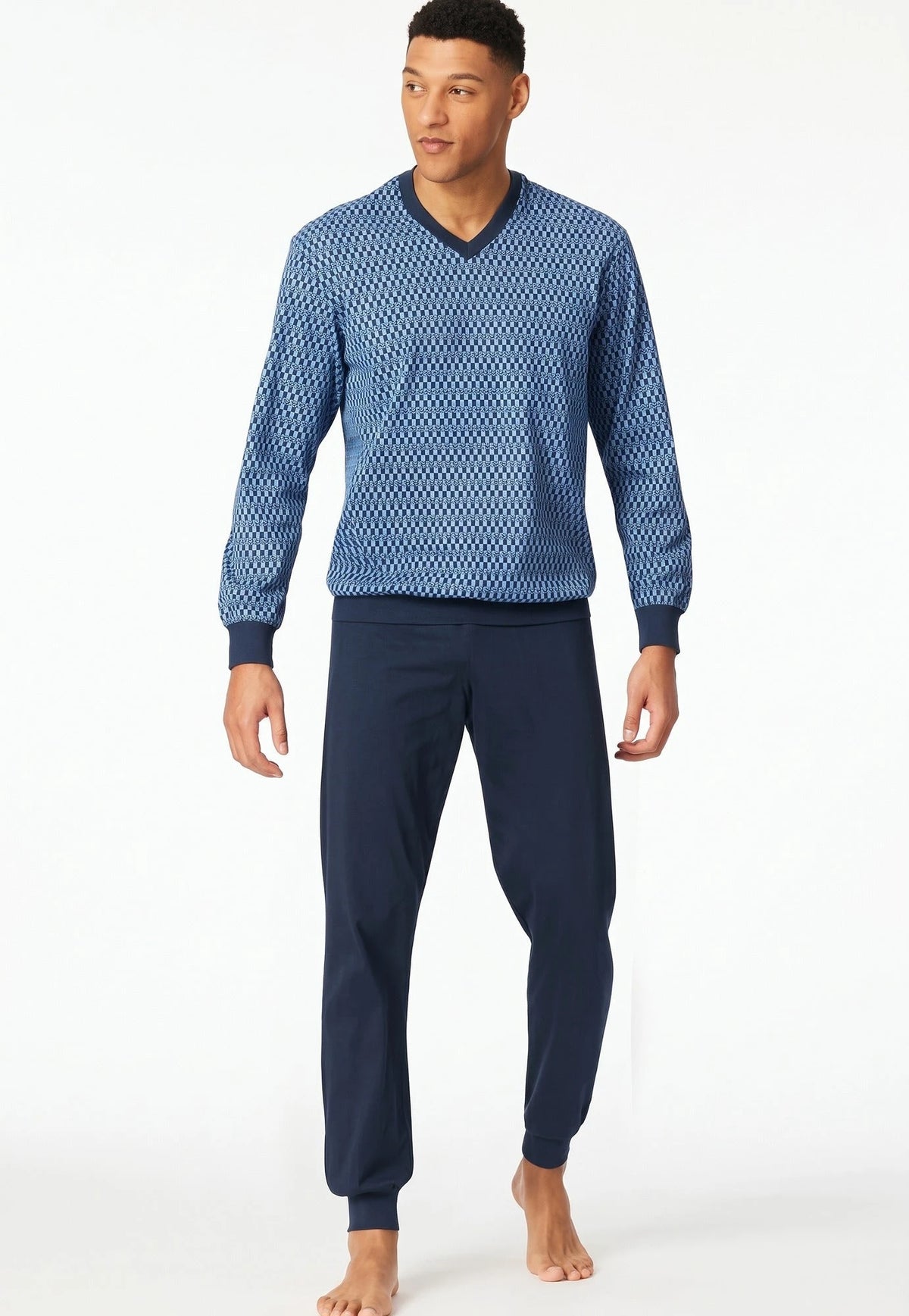 Schiesser Schiesser pyjama heren lang 100% katoen - Comfort - 181162