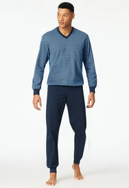 Schiesser Schiesser pyjama heren lang 100% katoen - Comfort - 181162