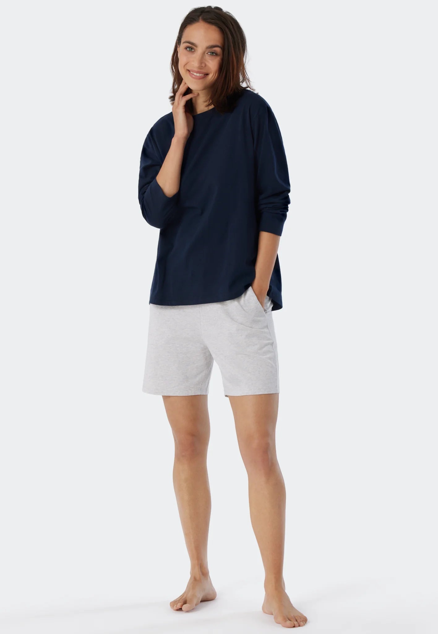 Schiesser Schiesser pyjamashirt lange mouw - Mix & Relax