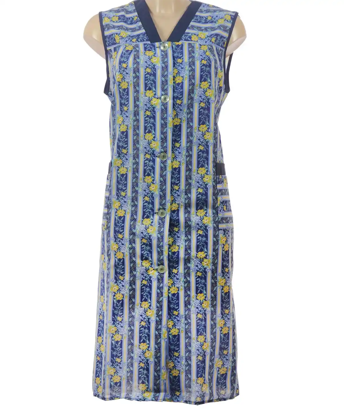 Schriks Ma Flodder jasschort blauw/geel bloemetje