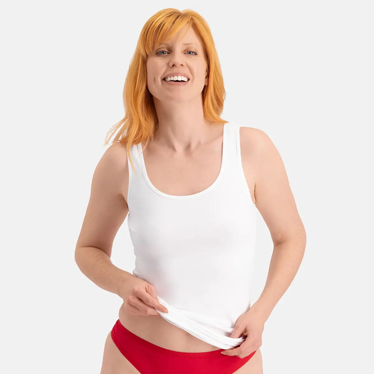 Sliponline Bamboo Basics 2-pak Extra lange hemden dames - brede band - Anna