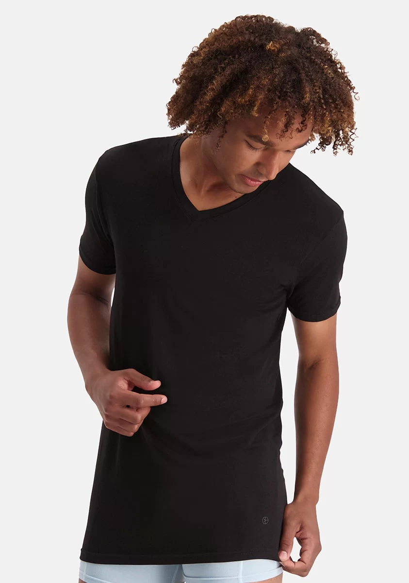 Sliponline Bamboo Basics 2-pak - Extra lange T-shirts v-hals