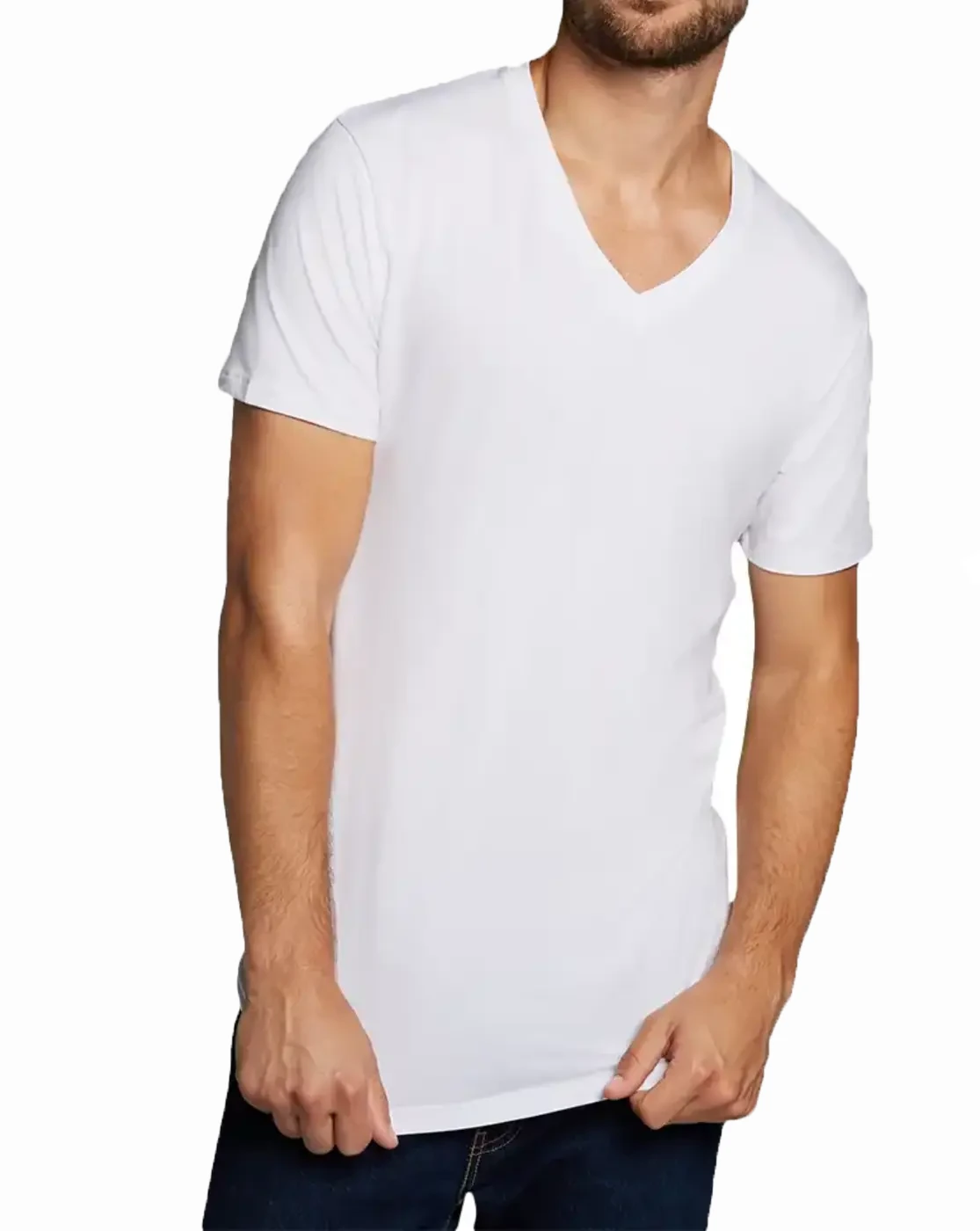 Sliponline Bamboo Basics 2-pak heren T-shirts V-hals - Velo