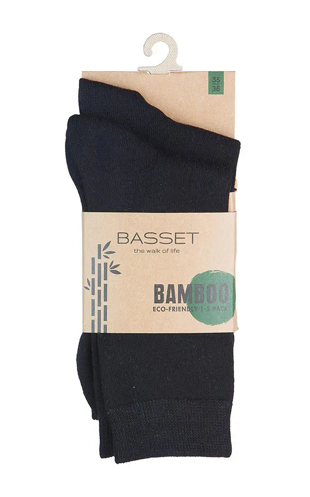 Sliponline Basset 2-paar bamboe sokken - hoog