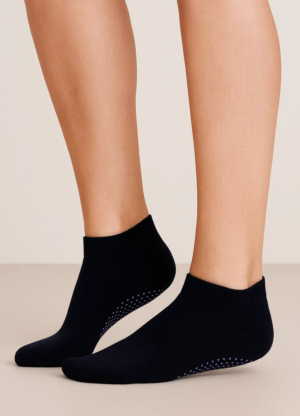 Sliponline Basset Dames Yoga sok met antislip zwart