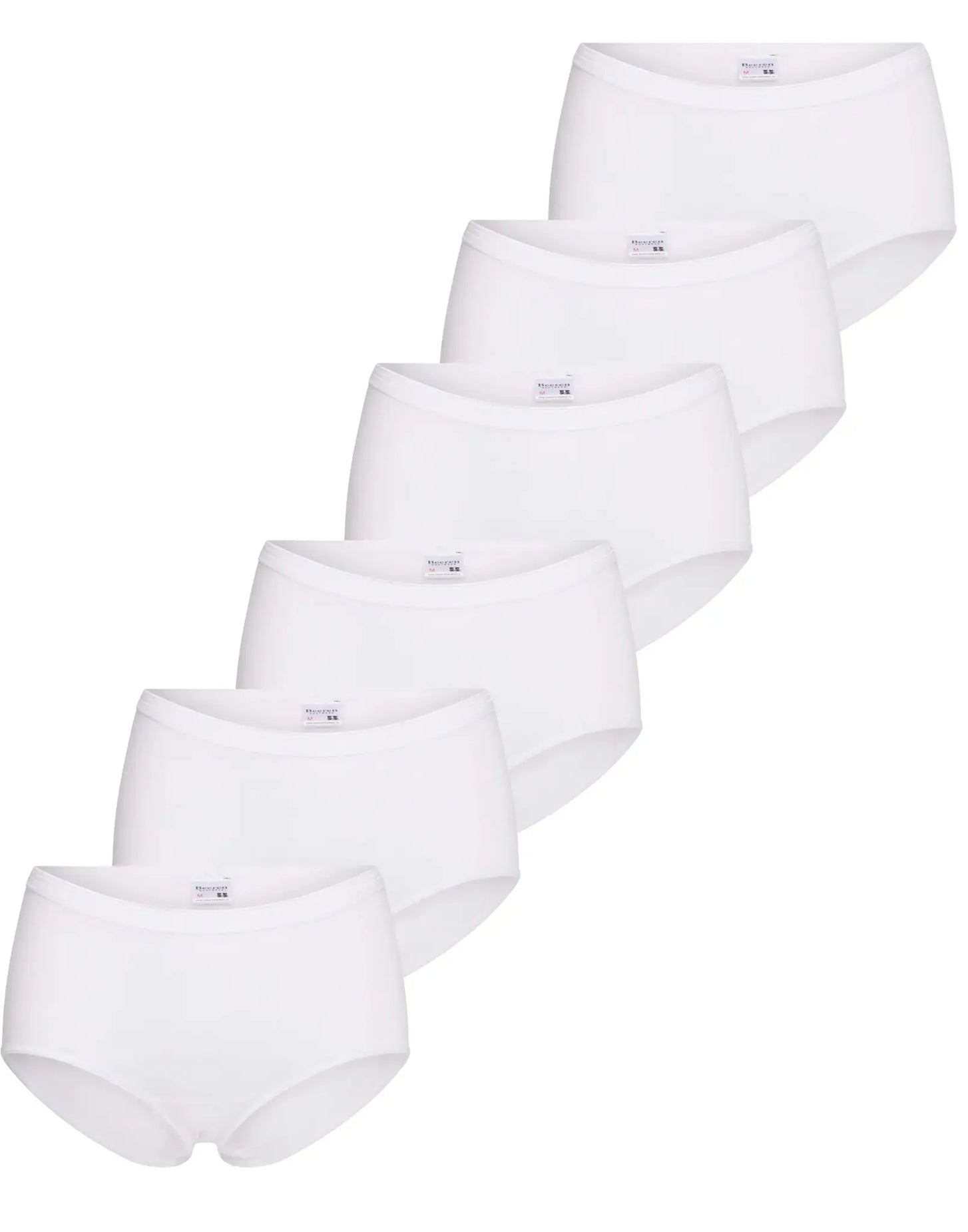 Sliponline Beeren 6-pak dames heupslips comfort - Badstof kruisje