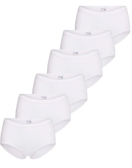 Sliponline Beeren 6-pak dames heupslips comfort - Badstof kruisje