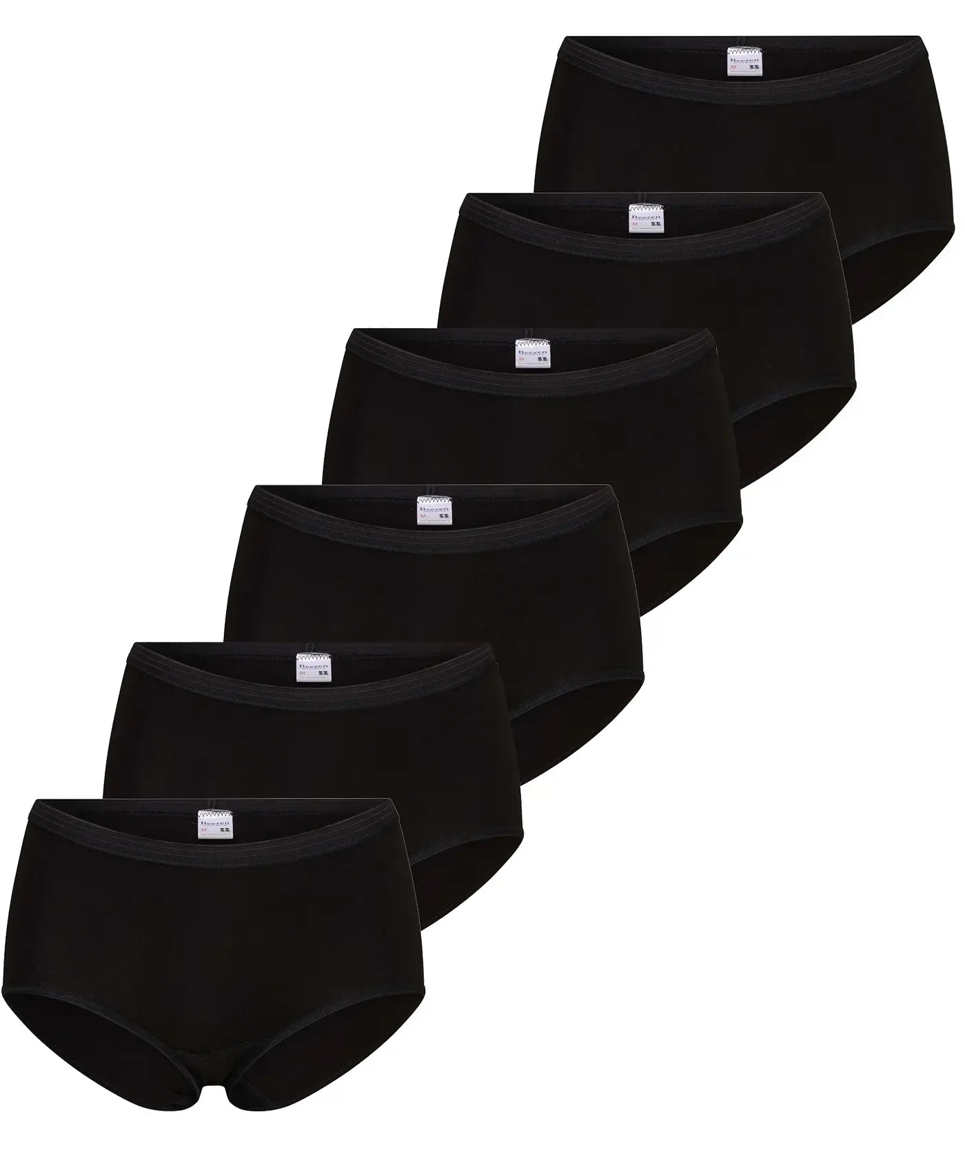 Sliponline Beeren 6-pak dames heupslips comfort - Badstof kruisje