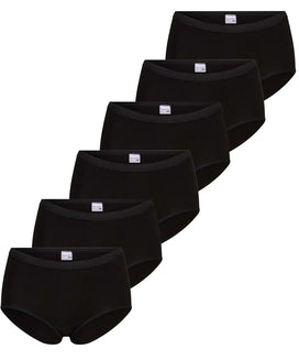 Sliponline Beeren 6-pak dames heupslips comfort - Badstof kruisje