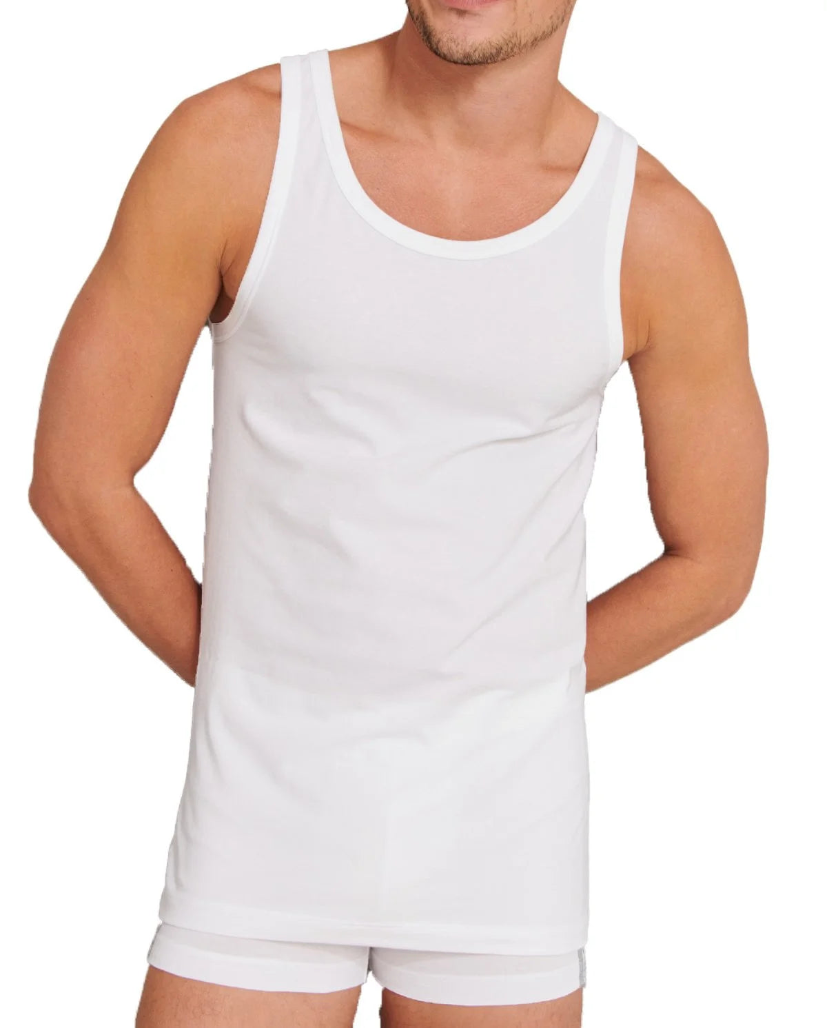 Sliponline Beeren extra lang heren hemd - singlet - wit