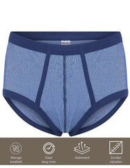Sliponline Beeren heren slip met gulp - blauwe streep M2000