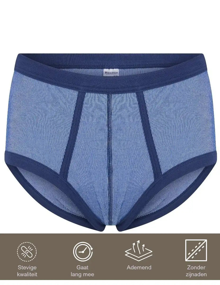 Sliponline Beeren heren slip met gulp - blauwe streep M2000
