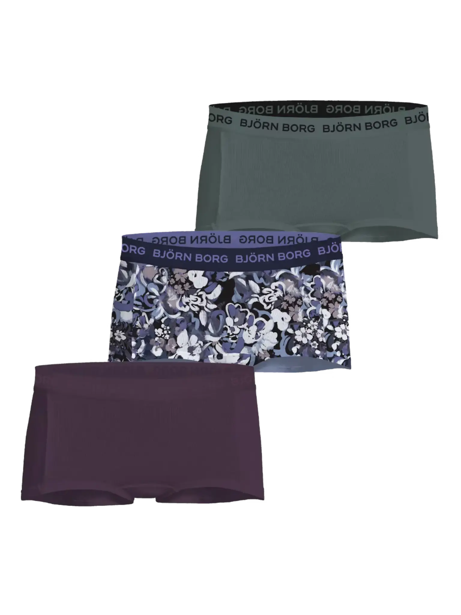 Sliponline Björn Borg 3-Pack meisjes boxershorts - Cotton stretch