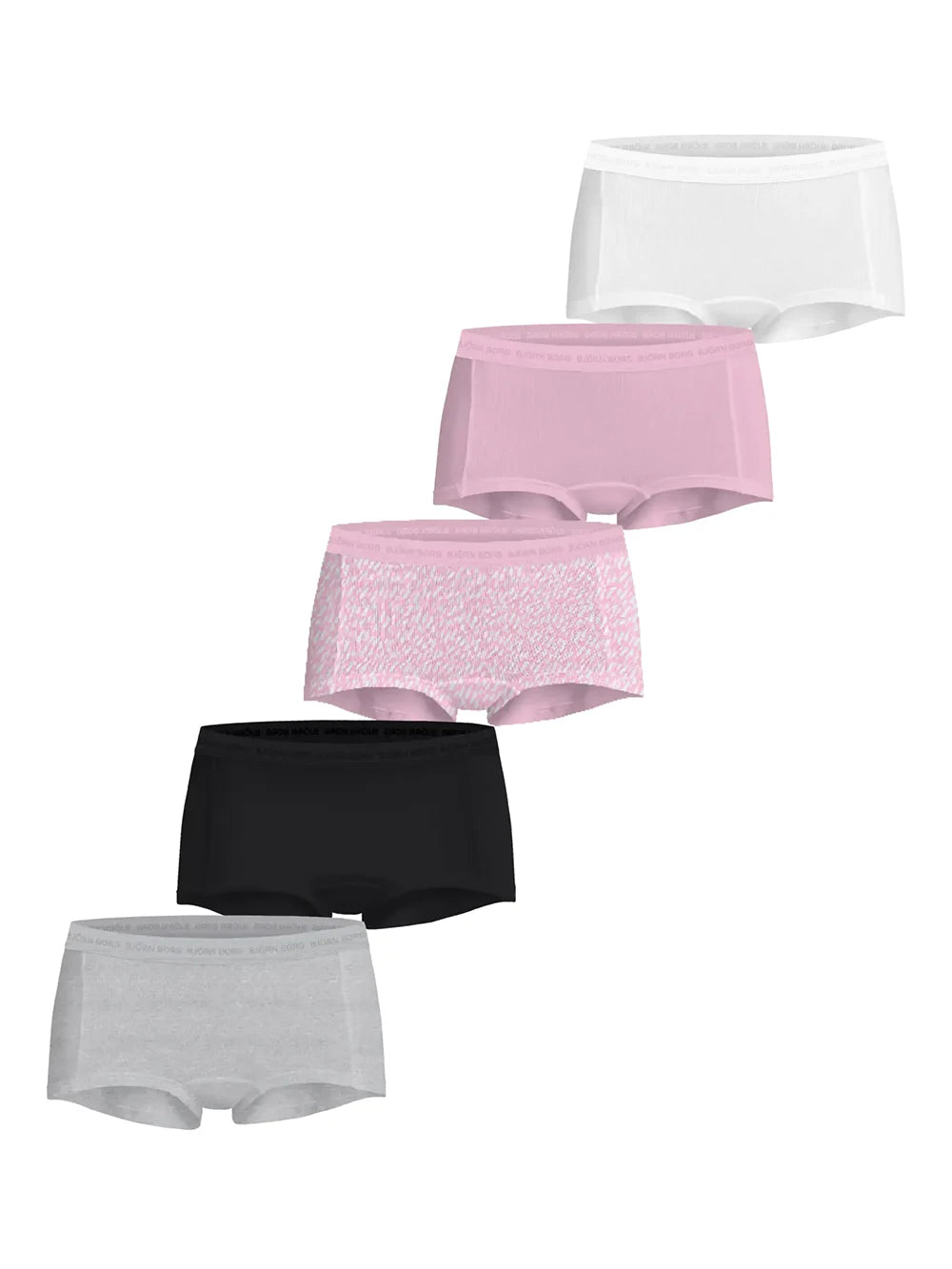 Sliponline Bjorn Borg 5-pack dames boxershort- Everyday cotton  - Roze combi
