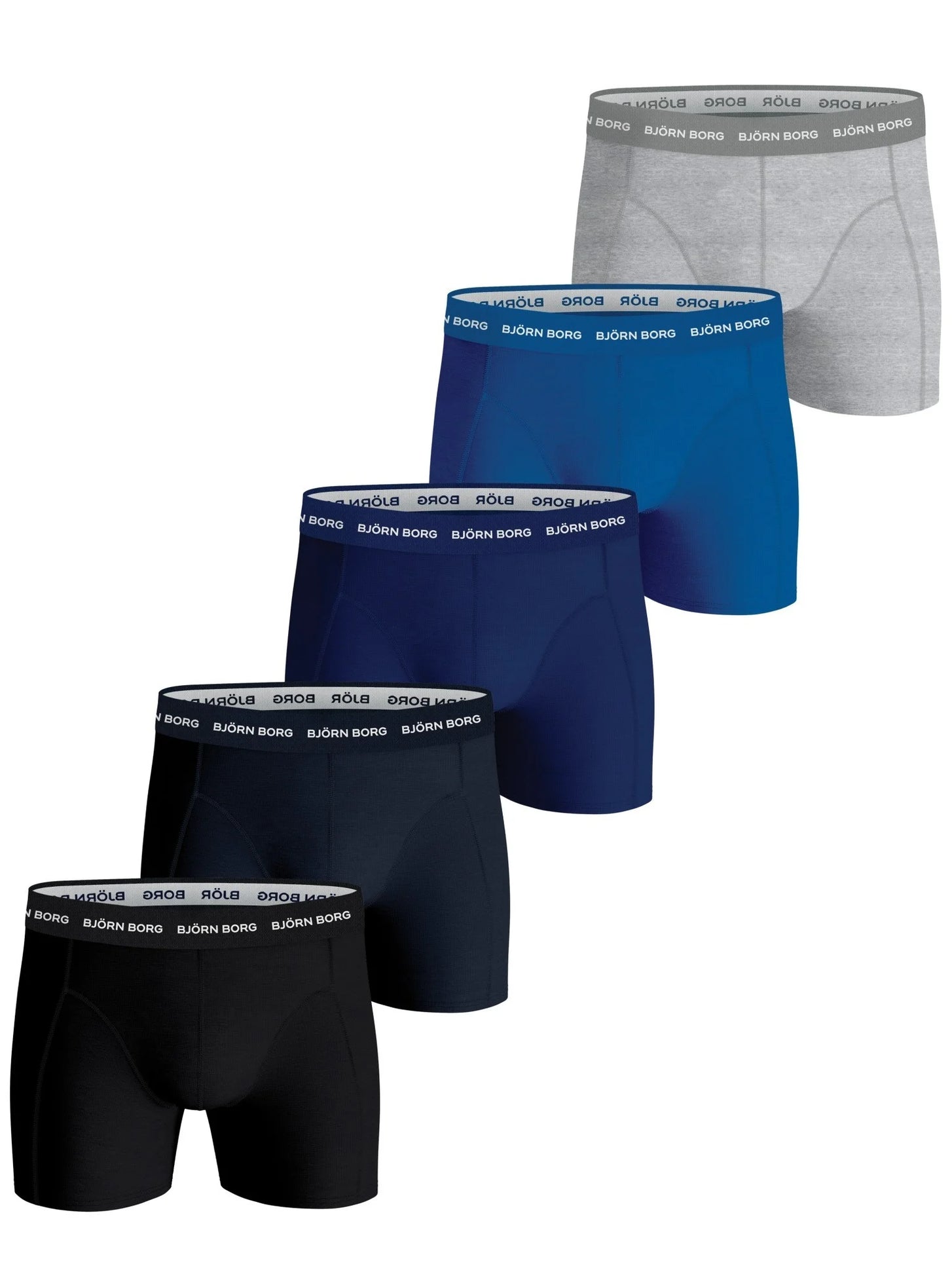 Sliponline Bjorn Borg 5-pack heren boxershort Blue Depths - Solid