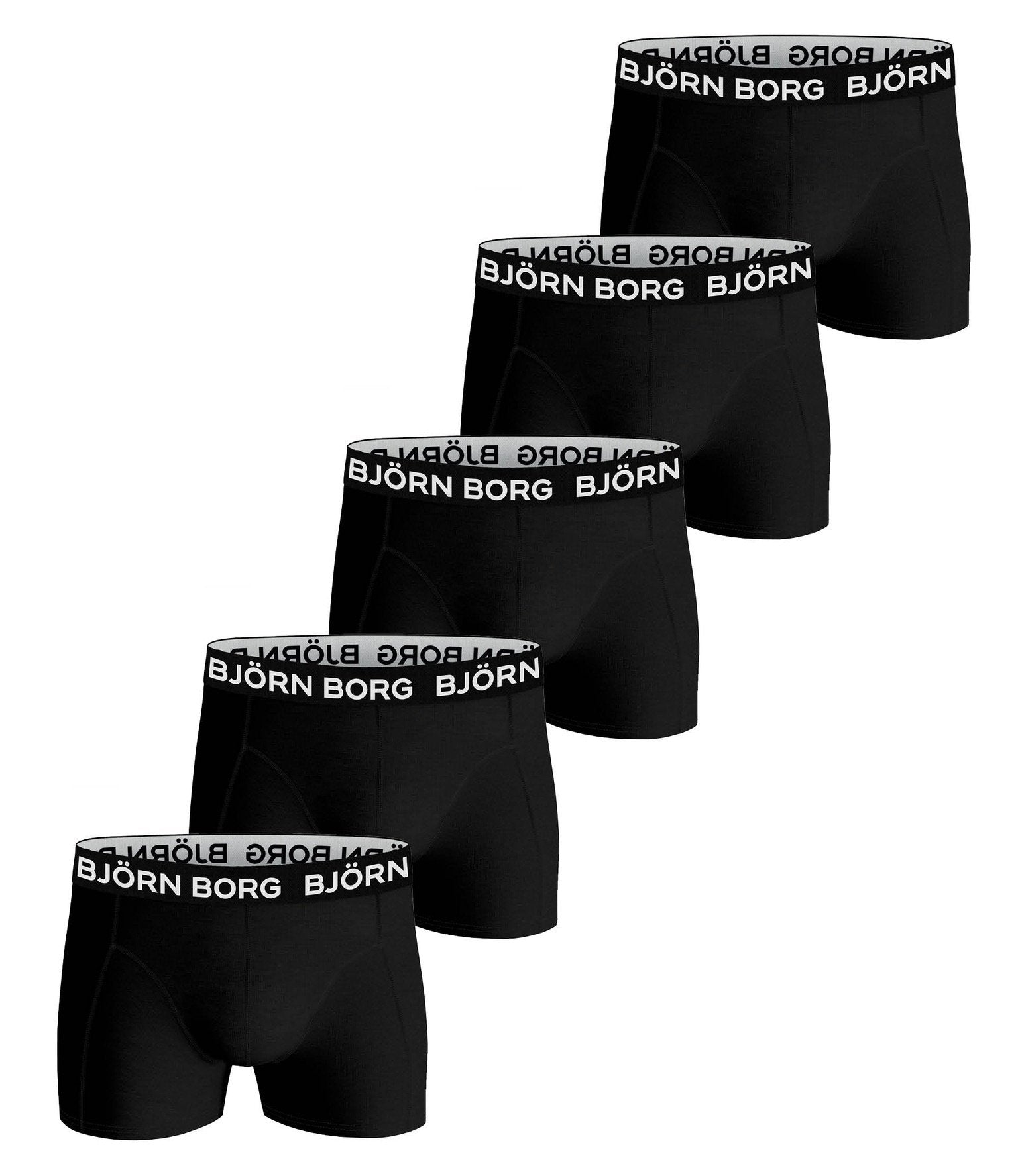 Sliponline Bjorn Borg 5-Pack jongens boxershorts - Black