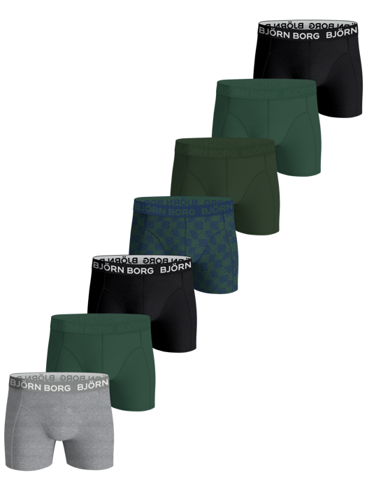 Sliponline Bjorn Borg 7-Pack jongens boxershorts - Blue core