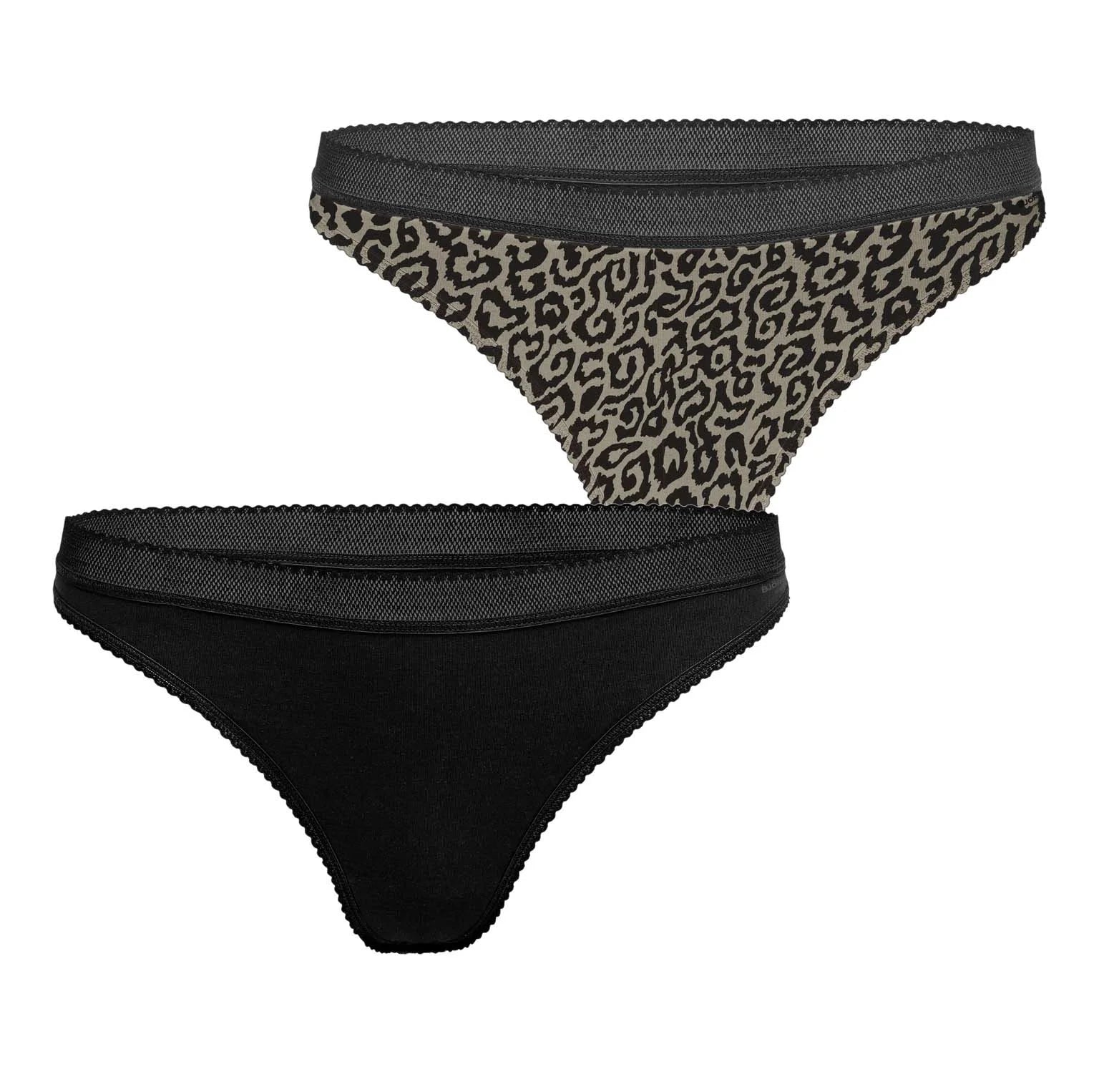 Sliponline Bjorn borg dames strings 2-pack - Panter
