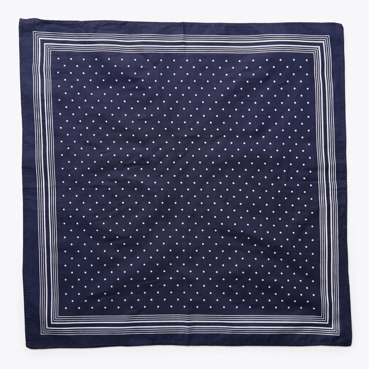 Sliponline Boeren zakdoek Blauw kleine stippel 54 x 54 cm