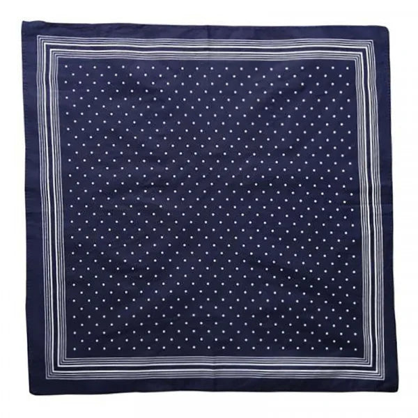 Sliponline Boeren zakdoek Blauw kleine stippel 54 x 54 cm