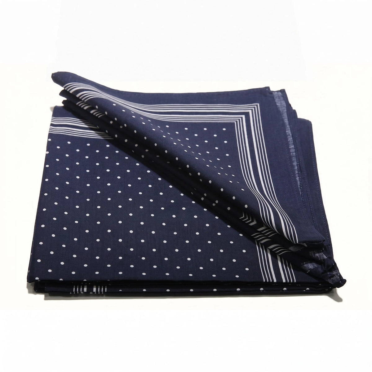 Sliponline Boeren zakdoek Blauw kleine stippel 54 x 54 cm