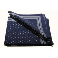 Sliponline Boeren zakdoek Blauw kleine stippel 54 x 54 cm