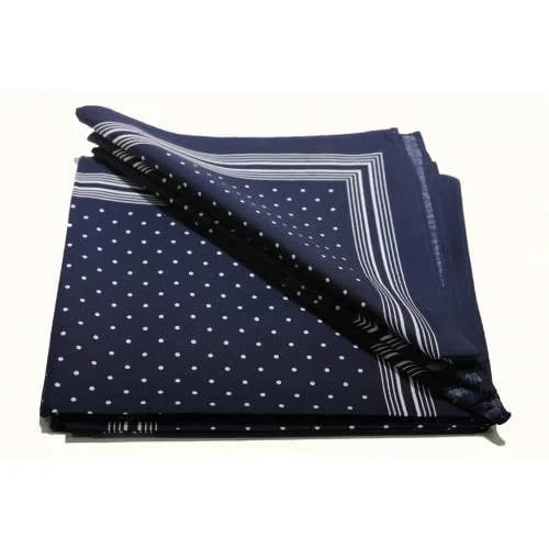 Sliponline Boeren zakdoek Blauw kleine stippel 54 x 54 cm