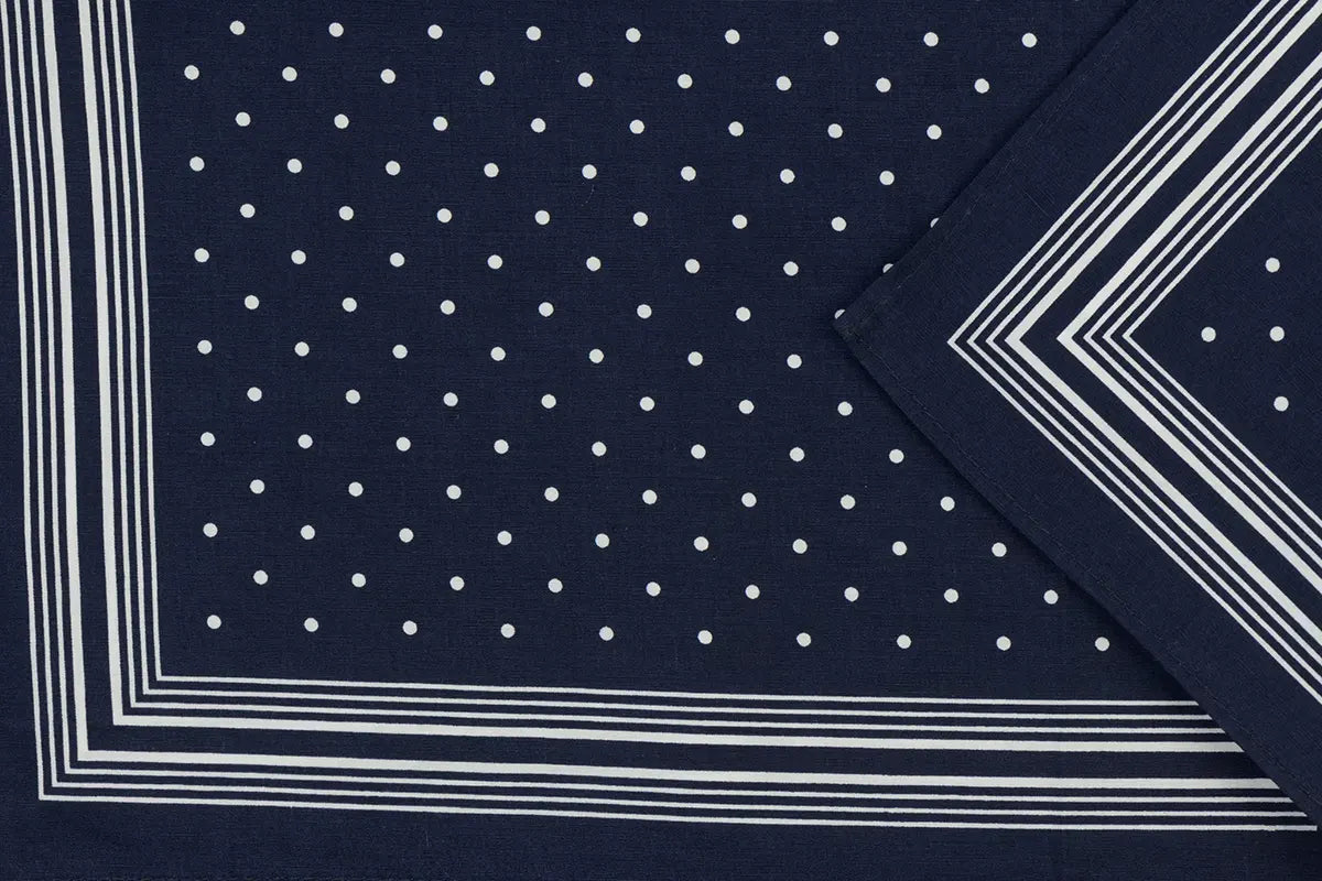Sliponline Boeren zakdoek Blauw kleine stippel 54 x 54 cm