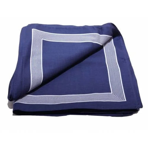 Sliponline Boeren zakdoek Blauw uni 55 x 55 cm