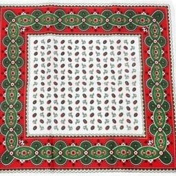 Sliponline Boeren zakdoek Kerst 58 x 58 cm