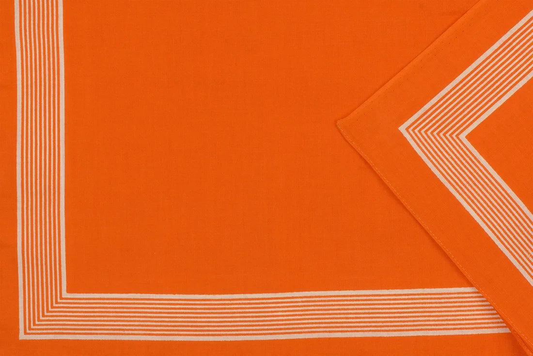 Sliponline Boeren zakdoek Oranje uni 58 x 58 cm