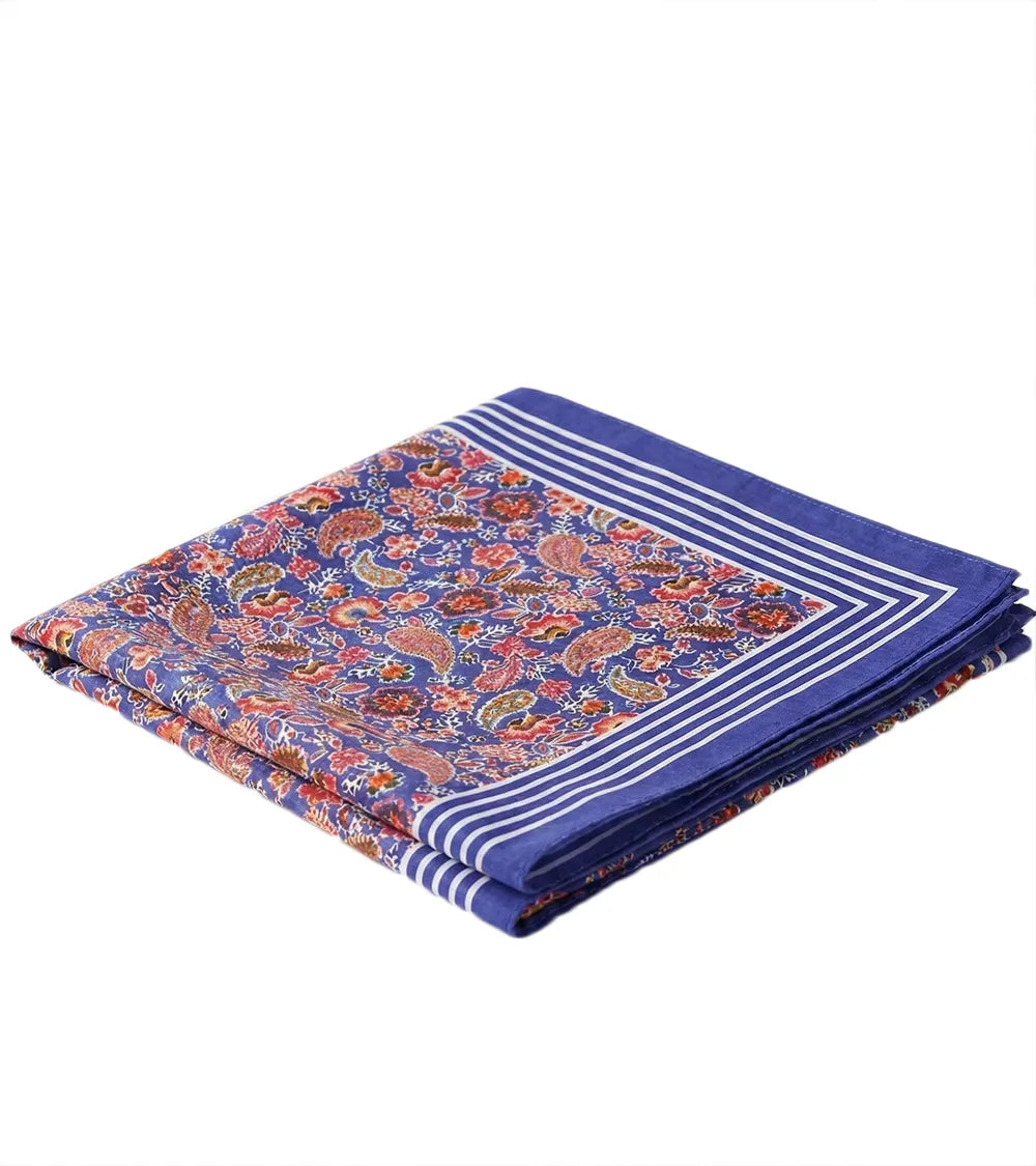 Sliponline Boeren zakdoek Paisley paars 55 x 55 cm