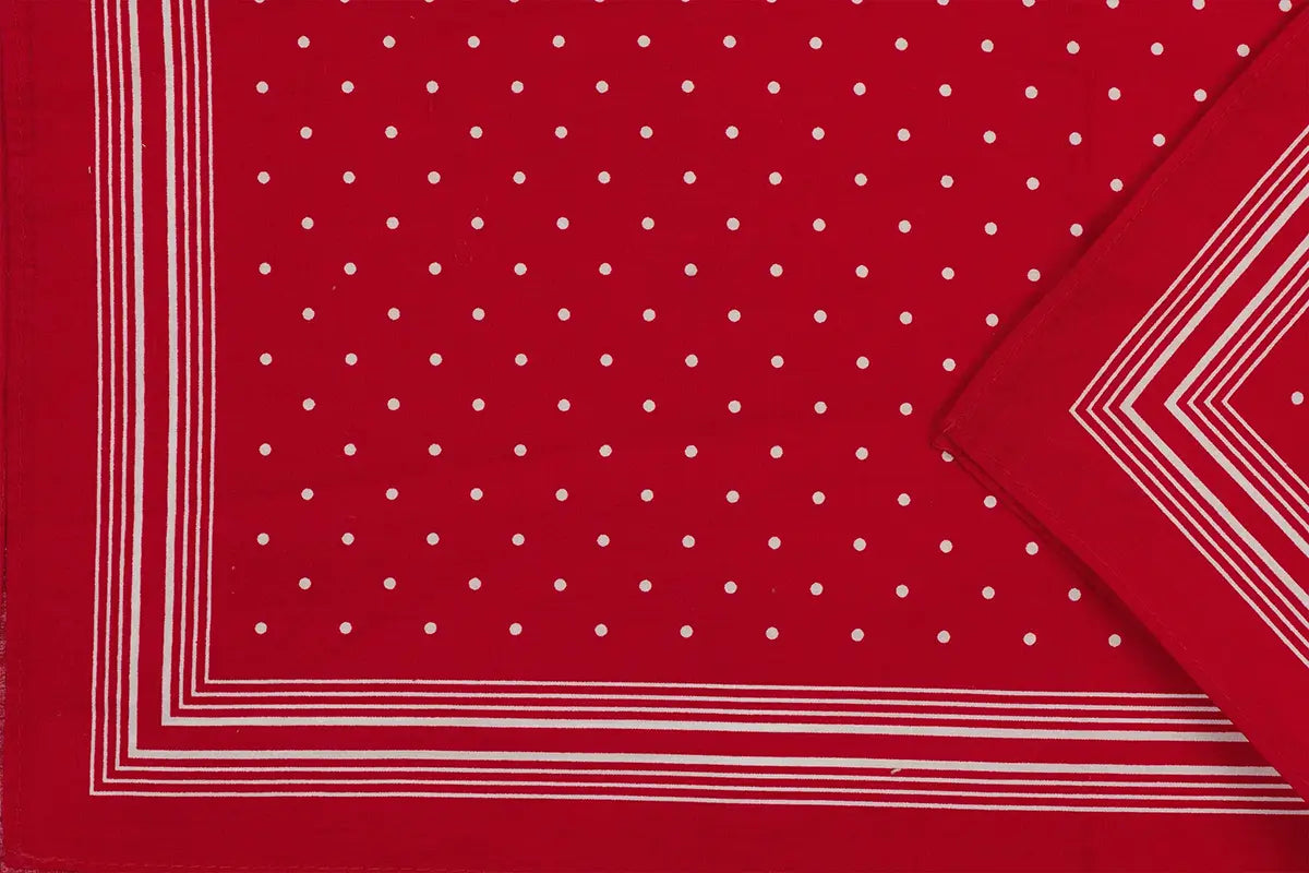 Sliponline Boeren zakdoek rood kleine stippel 55 x 55 cm