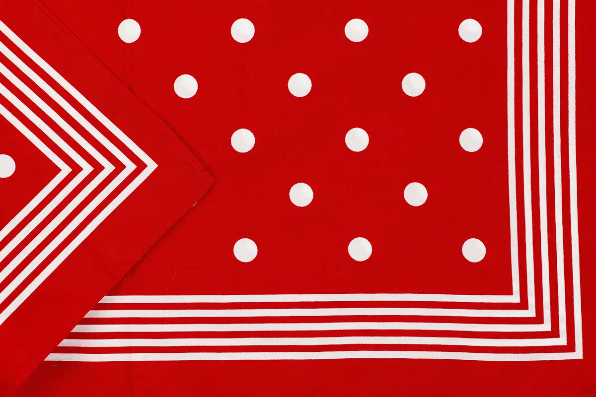 Sliponline Boeren zakdoek rood stippel 55 x 55 cm