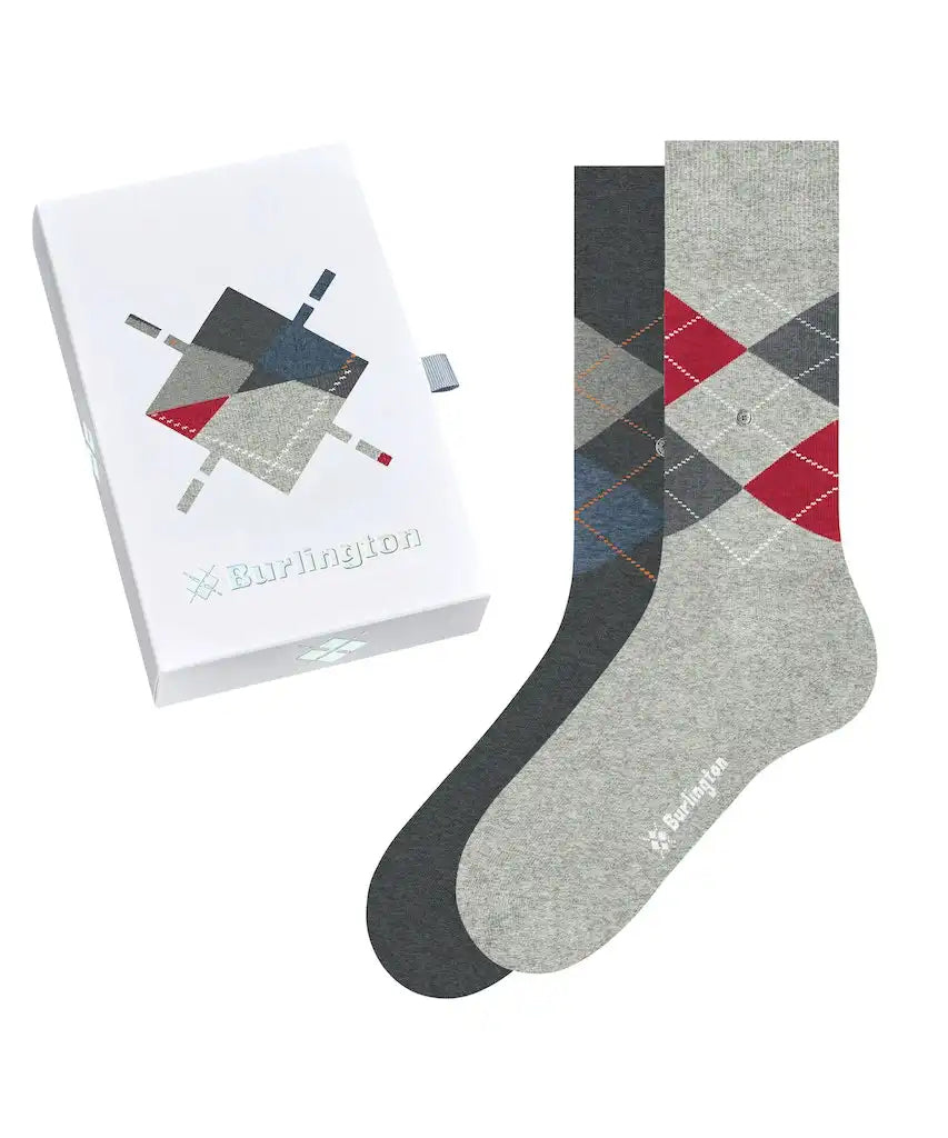 Sliponline Burlington 2-paar heren sokken - Cadeau verpakking - Gift Box