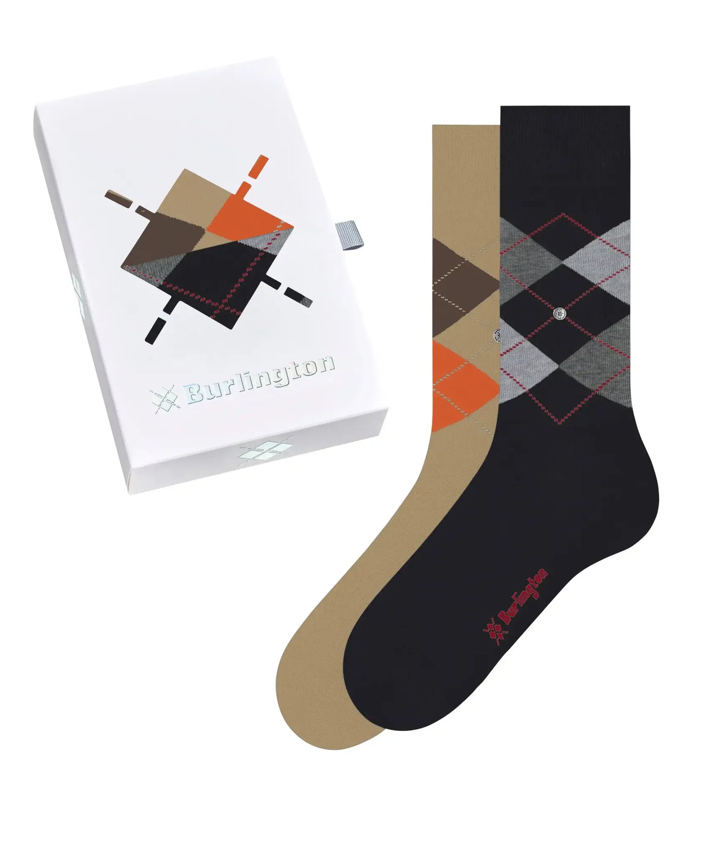 Sliponline Burlington 2-paar heren sokken - Cadeau verpakking - Gift Box