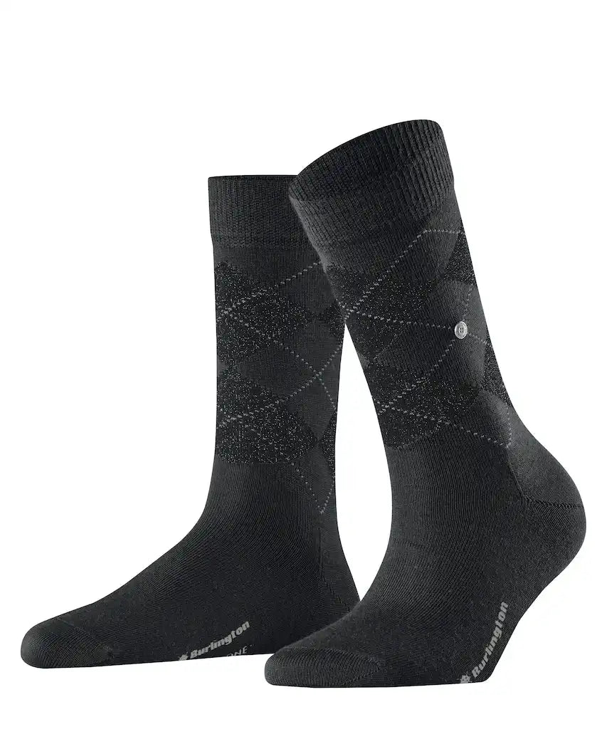 Sliponline Burlington Wollen dames Lurex glitter sokken - Marylebone