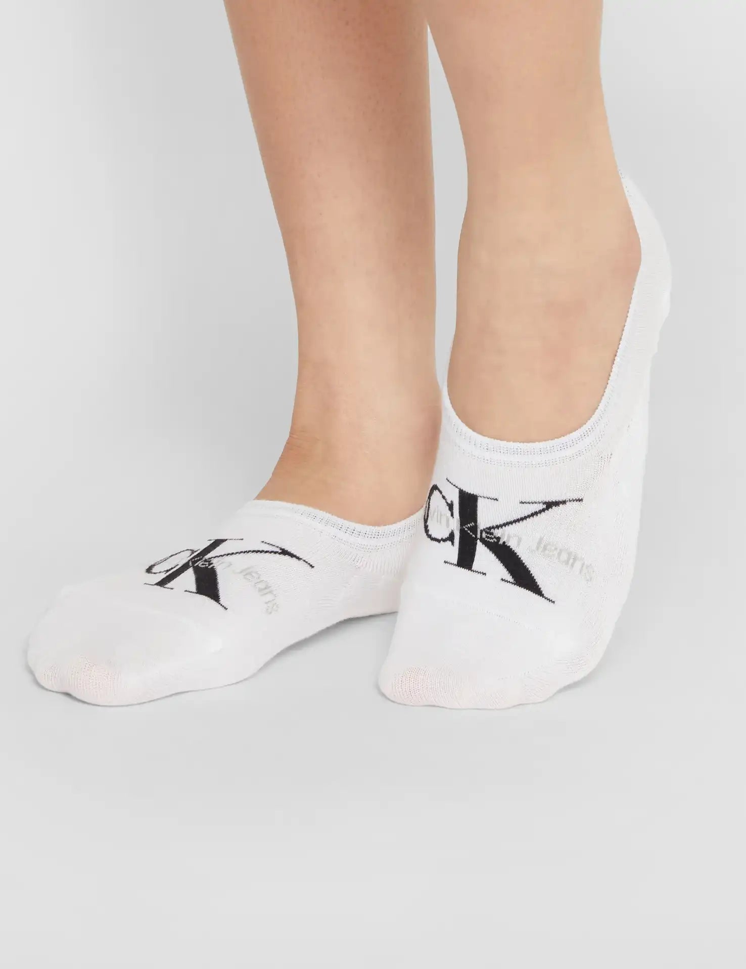 Sliponline Calvin Klein 2-paar Footie High cut heren sokken - Logo monogram