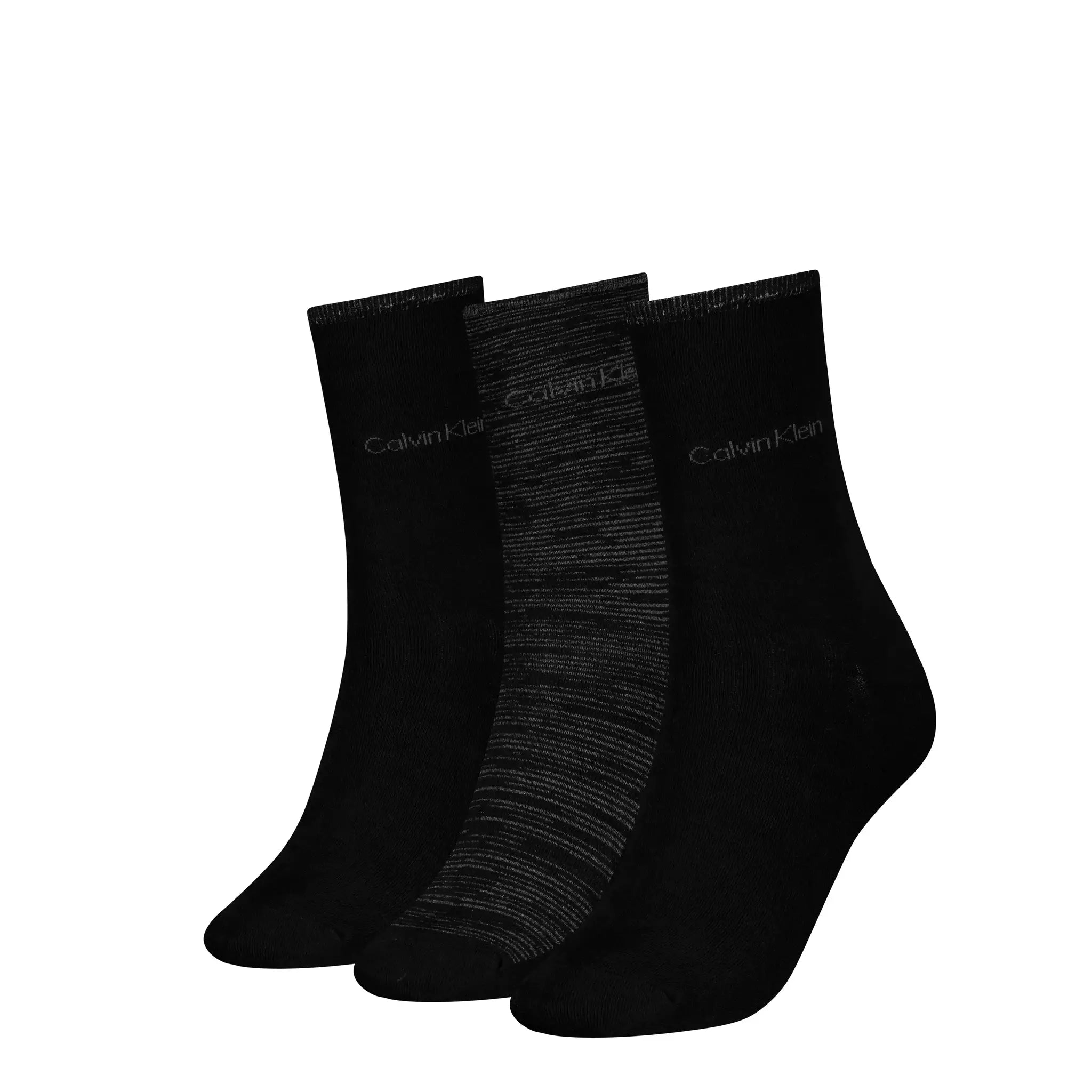 Sliponline Calvin Klein 3-paar dames Crew sokken - Lurex