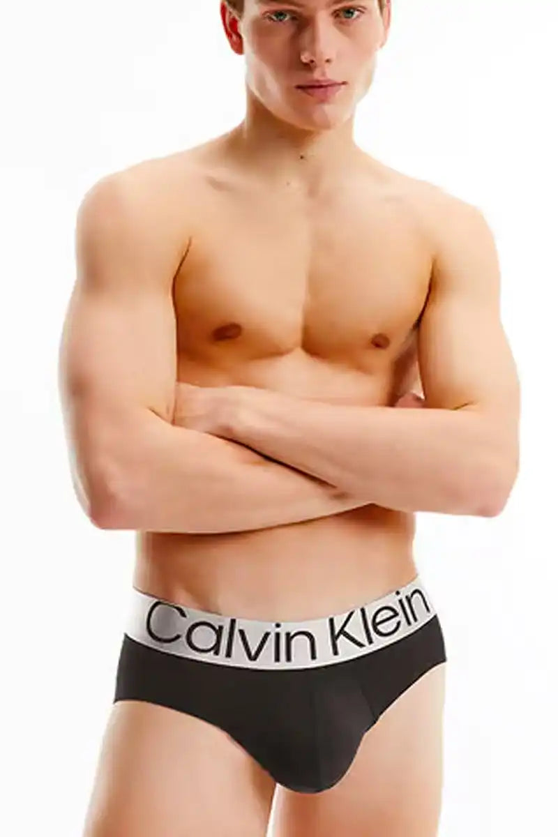 Sliponline Calvin Klein 3-Pack Heren slips - Hip Brief Reconsidered Steel