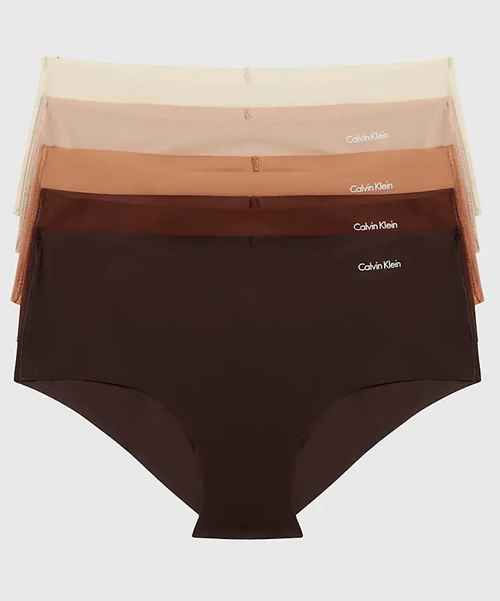Sliponline Calvin Klein - 5-pack invisible hipster dames - Naadloos