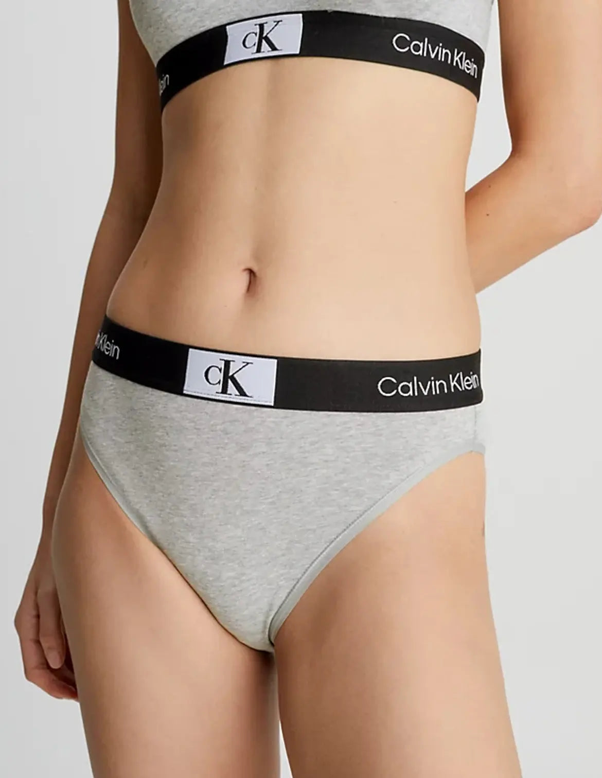 Sliponline Calvin Klein Brazilian dames - High Waist - Grijs